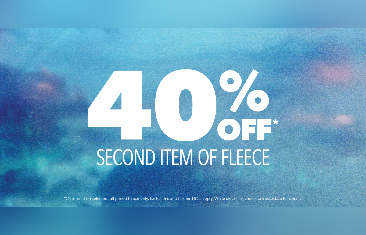 40% Off Second Item of Selected Full Priced Fleece*